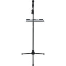 Gator Cases Frameworks Large Microphone Stand Clamp-On Utility Shelf, Capacity to 10Lbs.