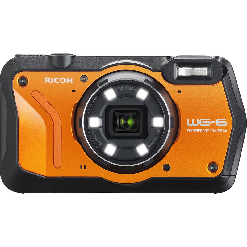Ricoh WG-6 Digital Camera with Accessories Kit (Orange)