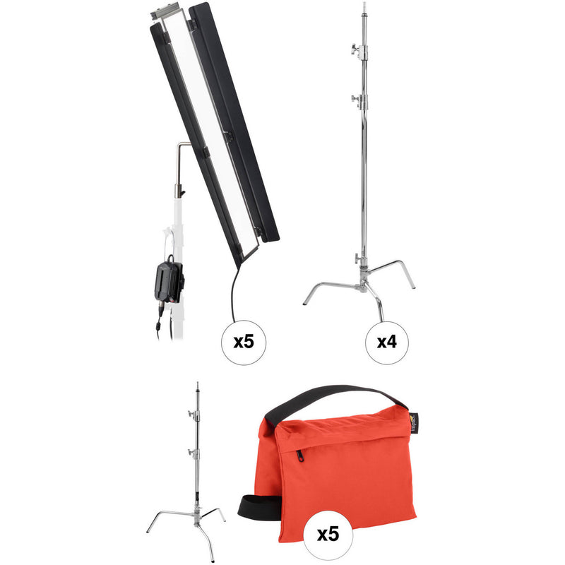 Genaray Bi-Color 36" Soft Strip 1-Light Boom Stand Kit