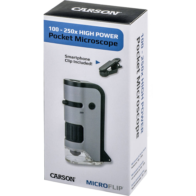 Carson MicroFlip MP-250 100-250x Pocket Microscope