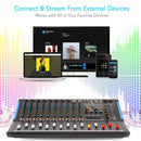 Pyle Pro 12-Channel Bluetooth Studio Mixer and DJ Controller Audio Mixing Console System
