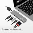 SIIG Dual USB Type-C Hub with HDMI, Card Reader, and Power Delivery (Space Gray)