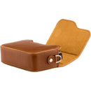 MegaGear Ever Ready PU Leather Camera Case with Strap for Canon PowerShot G9 X Mark II (Brown)