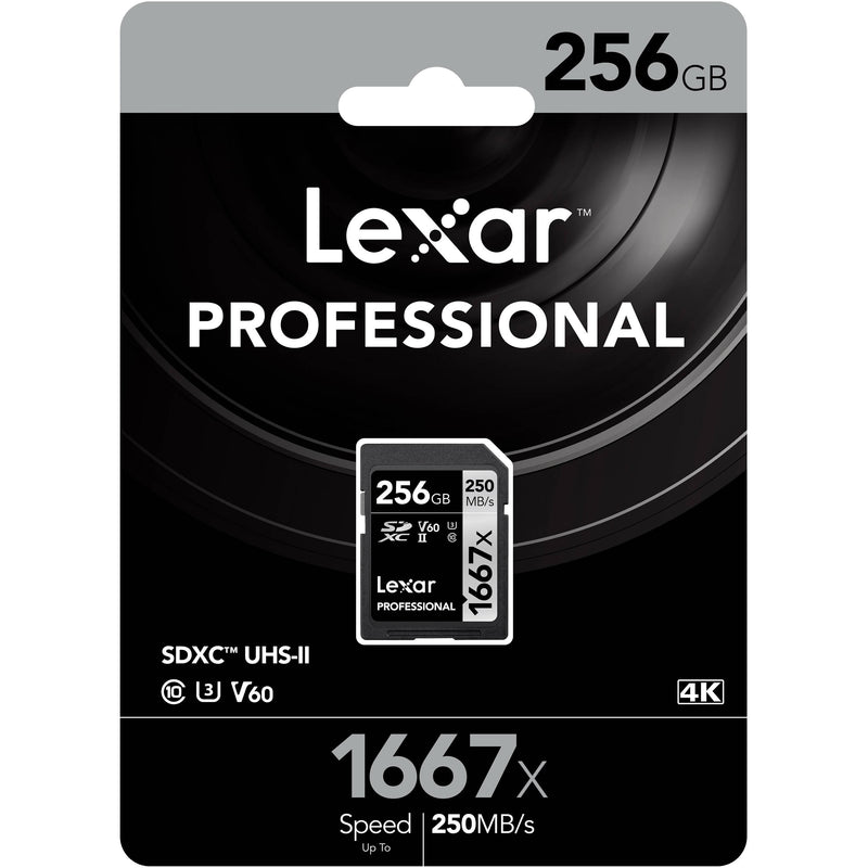 Lexar 256GB Professional 1667x UHS-II SDXC Memory Card