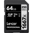 Lexar 64GB Professional 1667x UHS-II SDXC Memory Card