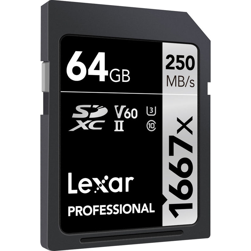 Lexar 64GB Professional 1667x UHS-II SDXC Memory Card