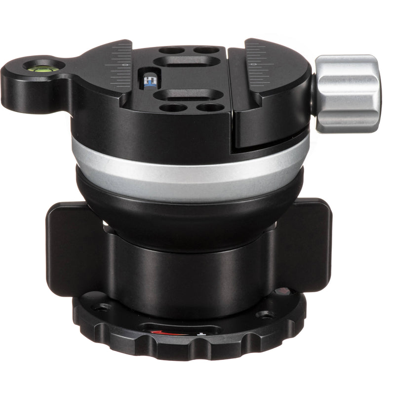 Kirk TLB-1QRL Leveling Base with TQR-2L Tripod Head Quick Disconnect System and Large Plate