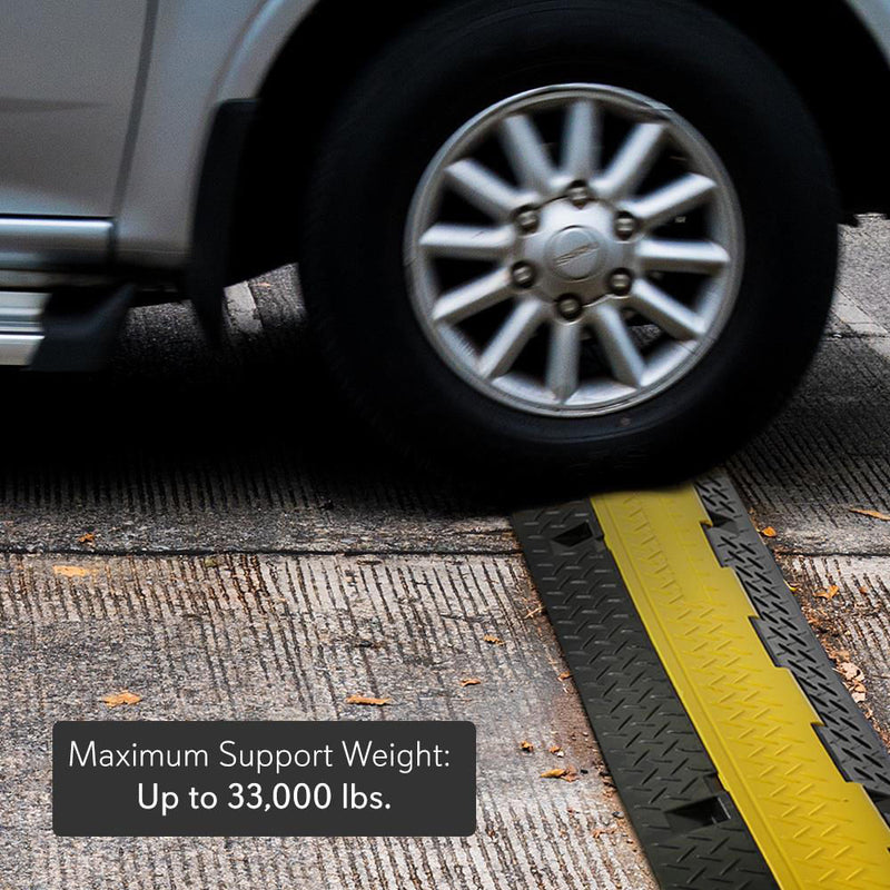 Pyle Pro Heavy-Duty Flip-Open Cable Protector Ramp (17.5 x 31.5)