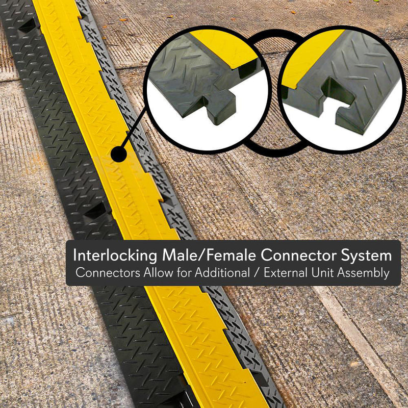 Pyle Pro Heavy-Duty Flip-Open Cable Protector Ramp (17.5 x 31.5)