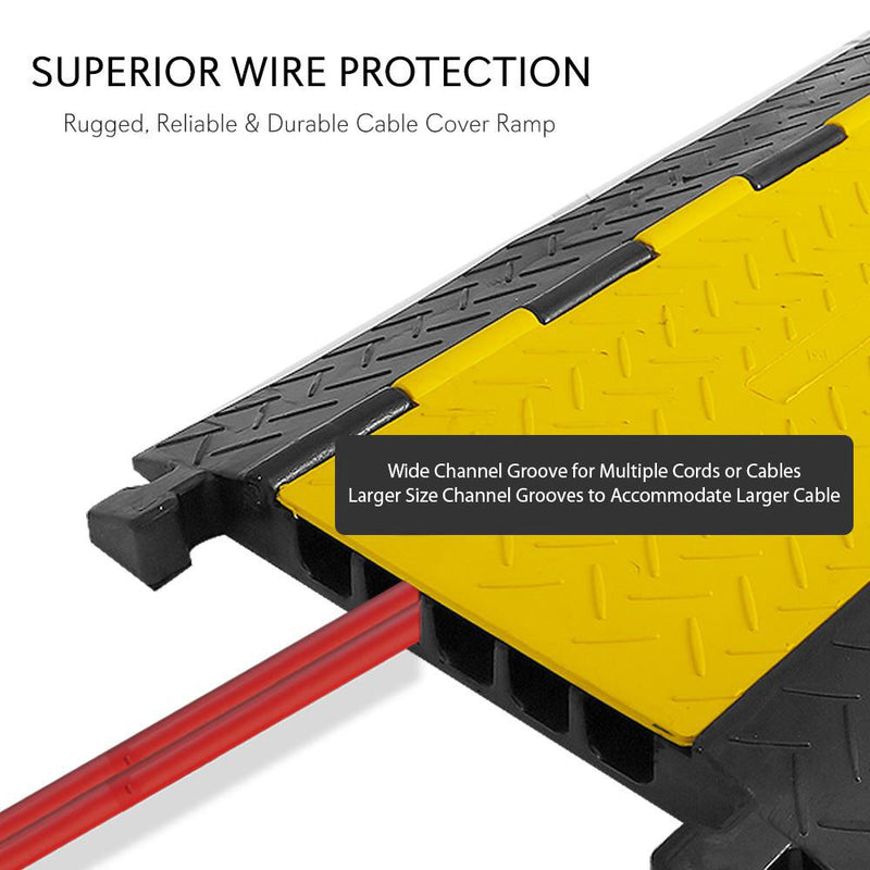 Pyle Pro Heavy-Duty Flip-Open Cable Protector Ramp (17.5 x 31.5)