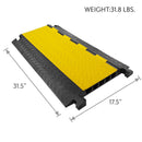 Pyle Pro Heavy-Duty Flip-Open Cable Protector Ramp (17.5 x 31.5)