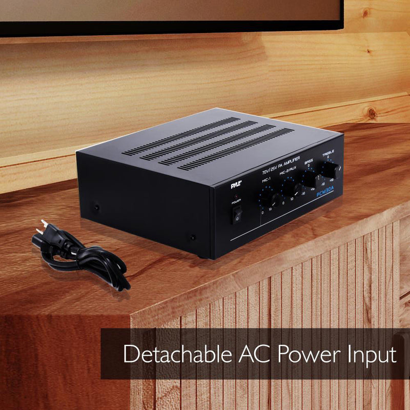 Pyle Home PCM30A 60W Power Amplifier with 25V/70V Output