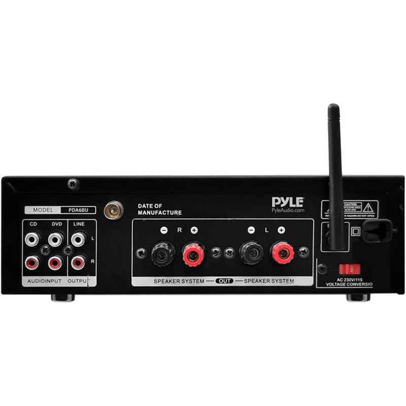 Pyle Pro PDA6BU Stereo Receiver with Bluetooth