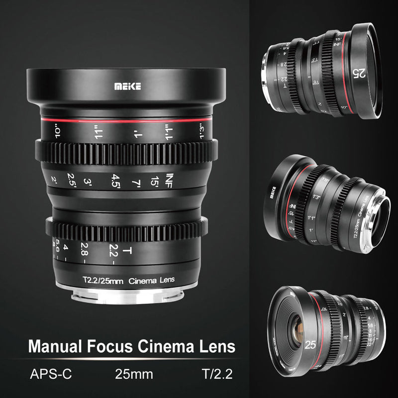 Meike 25mm T2.2 Manual Focus Cinema Lens (MFT Mount)