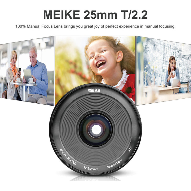 Meike 25mm T2.2 Manual Focus Cinema Lens (MFT Mount)