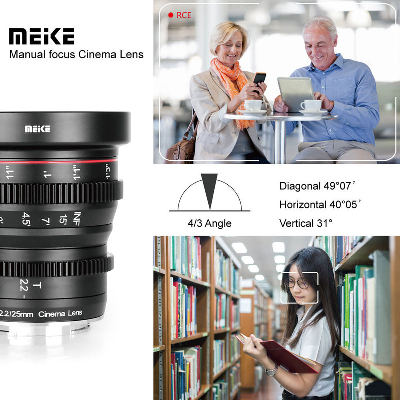 Meike 25mm T2.2 Manual Focus Cinema Lens (MFT Mount)