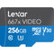 Lexar 256GB Professional 667x UHS-I microSDXC Memory Card with SD Adapter