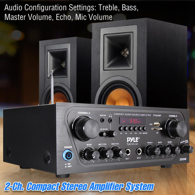 Pyle Pro PTA24BT Stereo Receiver with Bluetooth