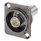 Neutrik Grounded UHD BNC Feedthrough Receptacle in D-Shape Housing