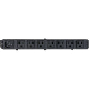 Lowell Manufacturing Power Strip-15A, 7 Outlets, 6' Cord