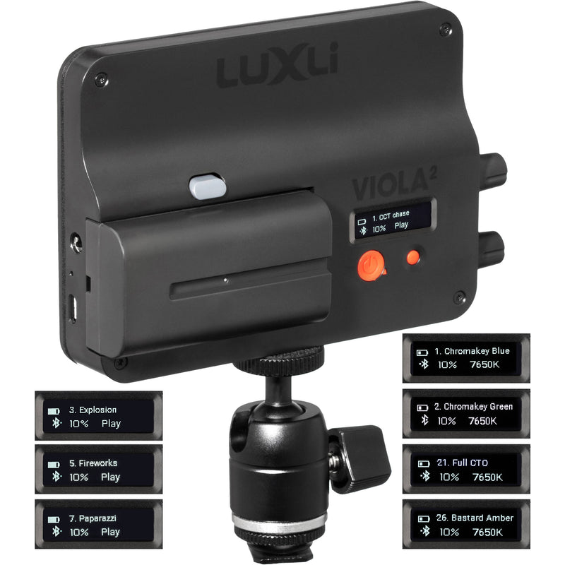 Luxli Viola&sup2; 5" On-Camera RGBAW LED Light