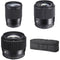 Sigma 16mm, 30mm, and 56mm f/1.4 DC DN Contemporary Lenses Kit for Sony E