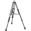 Manfrotto Aluminum Twin Leg Video Tripod with Middle Spreader