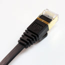 Tera Grand CAT-7 10 Gigabit Ethernet Ultra Flat Patch Cable For Modem Router Lan Network 100' (Black)