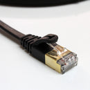 Tera Grand CAT-7 10 Gigabit Ethernet Ultra Flat Patch Cable For Modem Router Lan Network 100' (Black)