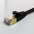 Tera Grand CAT-7 10 Gigabit Ethernet Ultra Flat Patch Cable For Modem Router Lan Network 100' (Black)