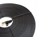 Tera Grand CAT-7 10 Gigabit Ethernet Ultra Flat Patch Cable For Modem Router Lan Network 100' (Black)