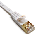 Tera Grand CAT-7 10 Gigabit Ethernet Ultra Flat Patch Cable For Modem Router Lan Network 50' (White)
