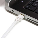Tera Grand CAT-7 10 Gigabit Ethernet Ultra Flat Patch Cable For Modem Router Lan Network 75' (White)