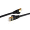Tera Grand CAT-7 10 Gigabit Ethernet Ultra Flat Patch Cable For Modem Router Lan Network 50' (Black)