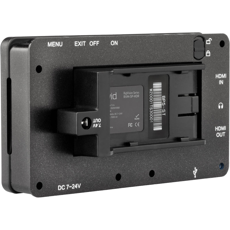 Elvid 5" RigVision HDR On-Camera Touchscreen Monitor