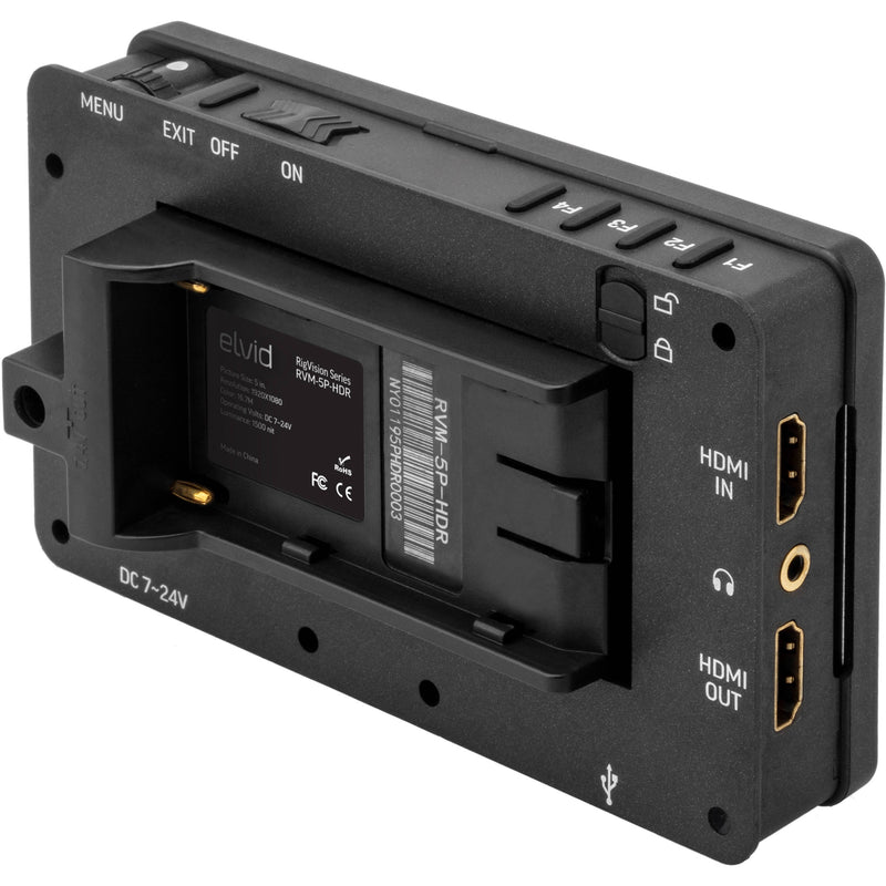 Elvid 5" RigVision HDR On-Camera Touchscreen Monitor