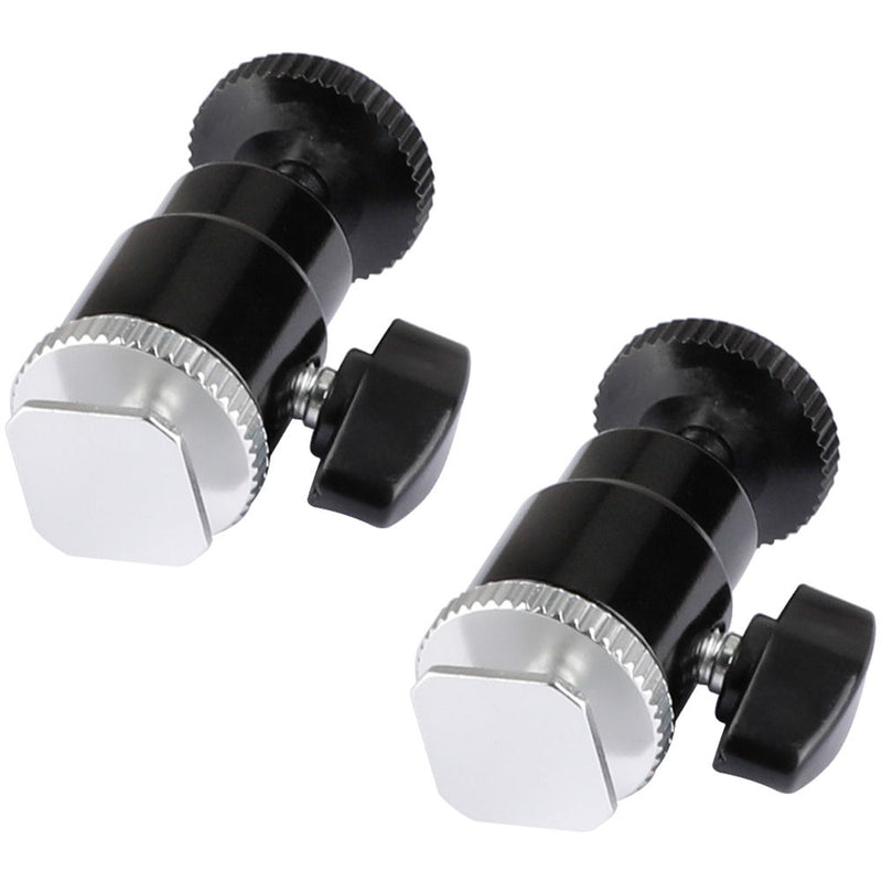 CAMVATE 1/4"-20 Mini Ball Head & Shoe Mount Adapter (2-Pack)