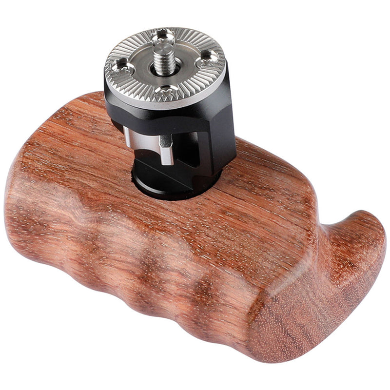 CAMVATE Wooden Handgrip with ARRI-Style Rosette Mount (Left)