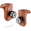 CAMVATE Wooden Handle Grip With M6 ARRI Rosette Mount (Left Right Grip)