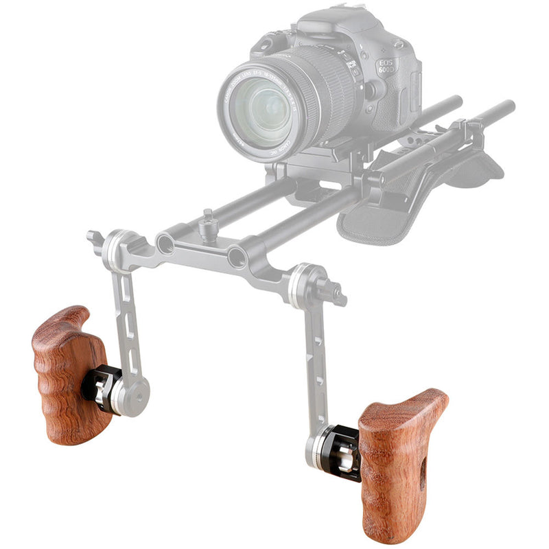 CAMVATE Wooden Handle Grip With M6 ARRI Rosette Mount (Left Right Grip)