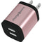 ChargeWorx 2.4A Dual USB Wall Charger (Rose Gold)