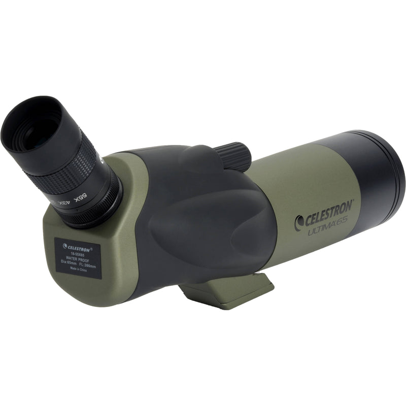 Celestron Ultima 65 18-55x65mm Spotting Scope and Smartphone Adapter Kit (Angled Viewing)