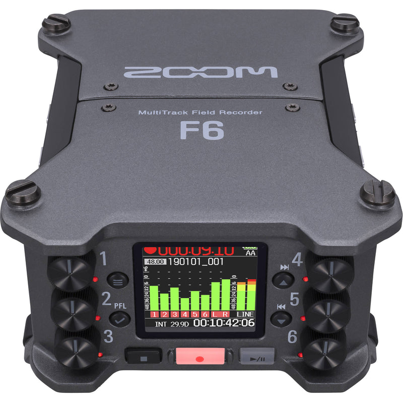 Zoom F6 6-Input / 14-Track Multitrack Field Recorder Kit with Wearable Protective Case