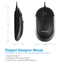 Macally USB Optical Silent Click Mouse (Black/Gray)