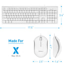 Macally Full Size USB-A Keyboard & USB-A Mouse Combo for Mac