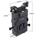 CAMVATE Double-Sided V-Lock Mounting Plate Power Supply Splitter