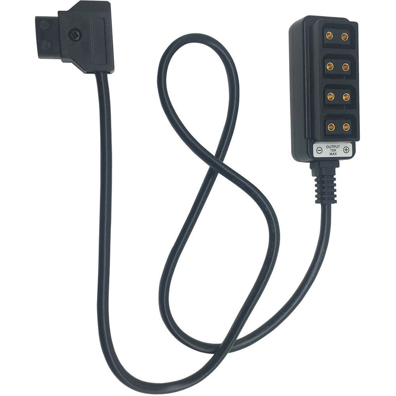 ANDYCINE Male D-Tap to 4-Port Female D-Tap Splitter Cable (Coiled)