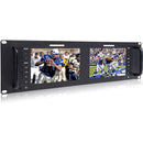 FeelWorld D71 Dual 7" 3 RU Rackmount 3G-SDI/HDMI LCD Monitor