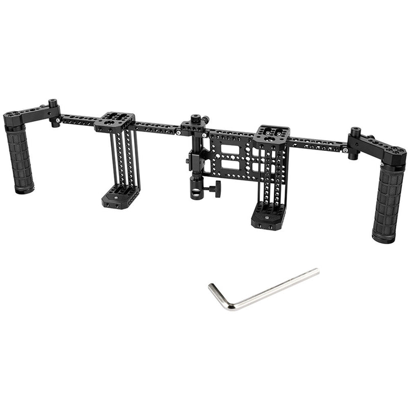 CAMVATE Dual 7" Director's Monitor Cage with Rubber Grips