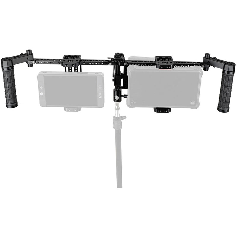 CAMVATE Dual 7" Director's Monitor Cage with Rubber Grips